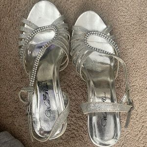 Silver high heels
